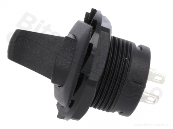 Toggle switch flat black double pole on/off DPDT 
